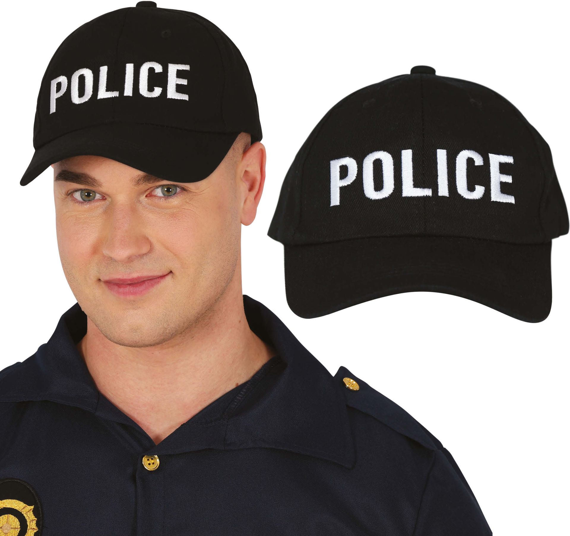 Zwarte Politie Police Cap