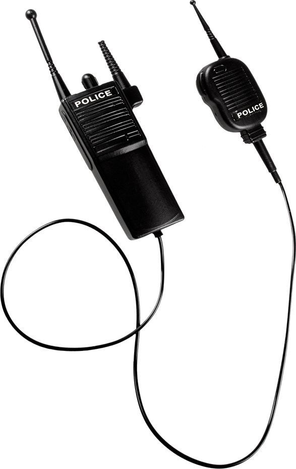Zwarte politie walkie talkie set