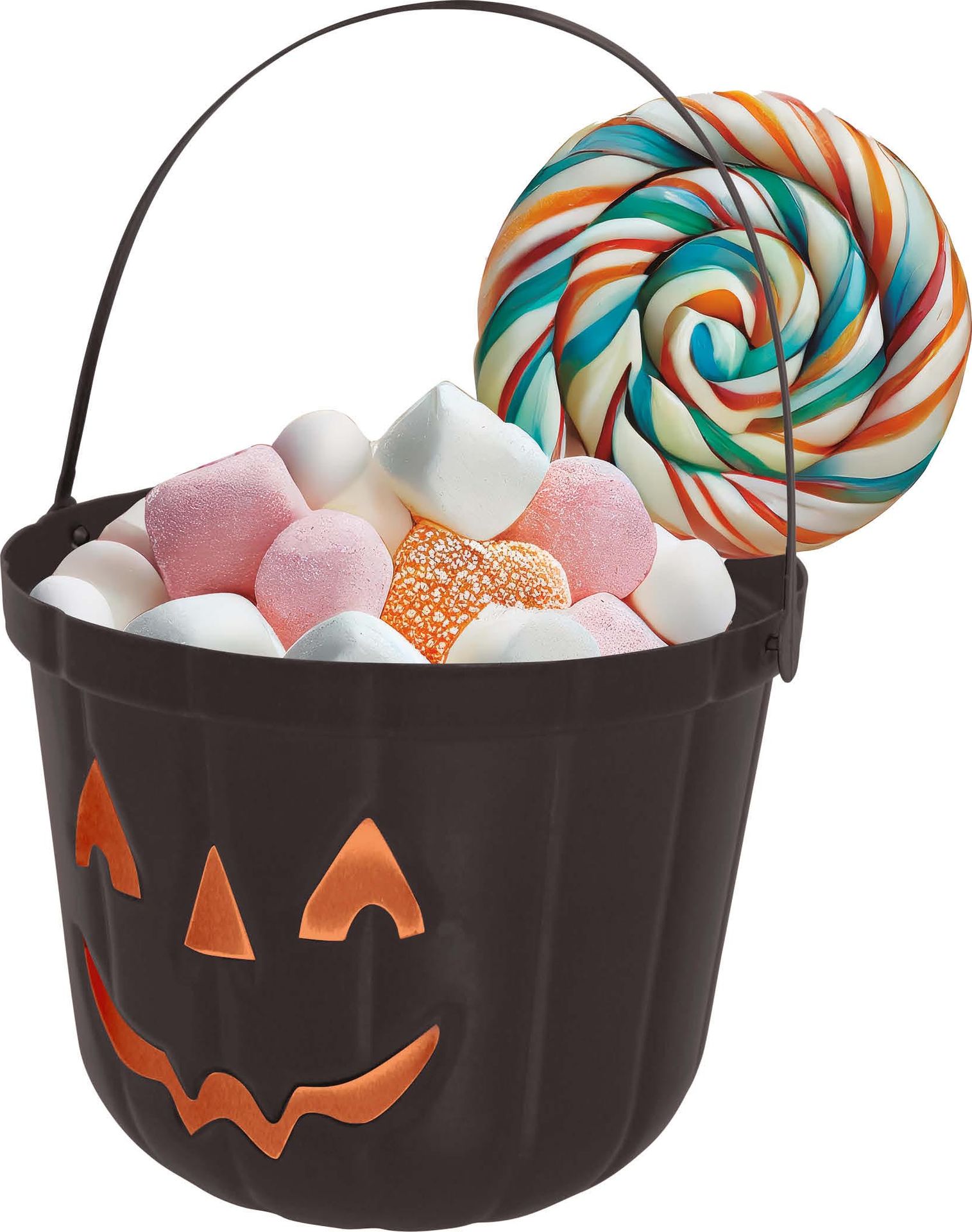 Zwarte Pompoen Snoepemmer 20cm