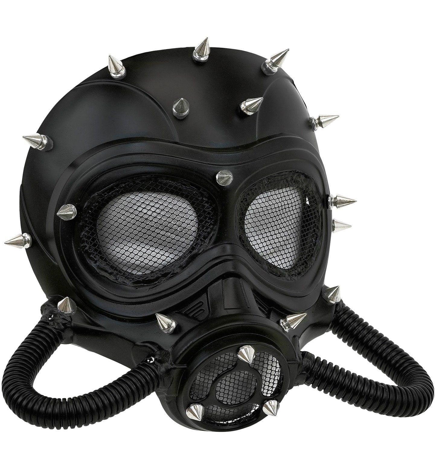 Zwarte Punk Gasmasker met Stekels