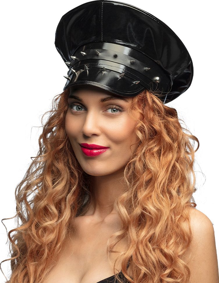 Zwarte Punk Pet met Spikes