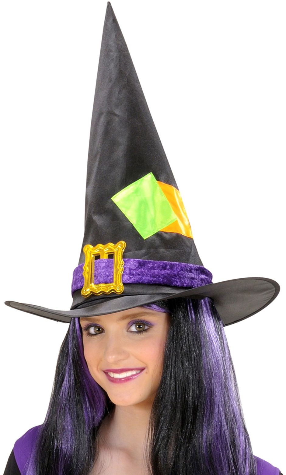 Zwarte Puntige Heksenhoed Kind