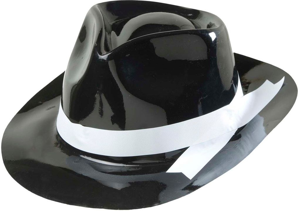 Zwarte Pvc Gangsterhoed