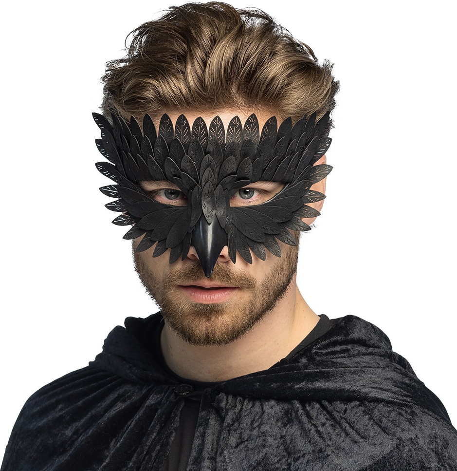 Zwarte Raaf Masker Halloween