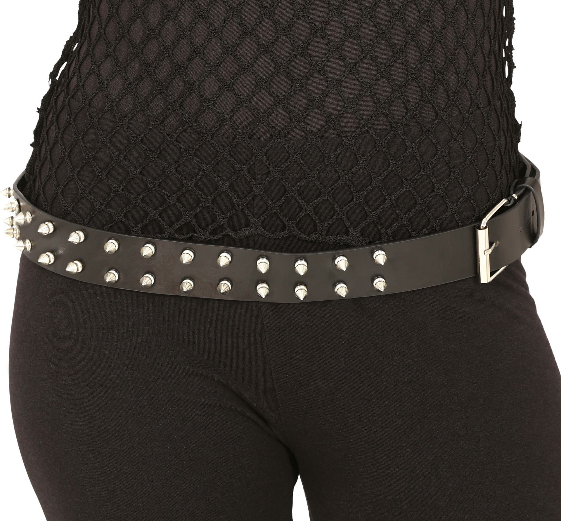 Zwarte Riem met Spikes 130cm