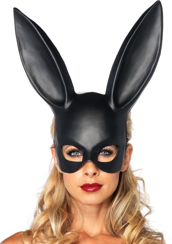 Zwarte Sexy Konijnen Masker