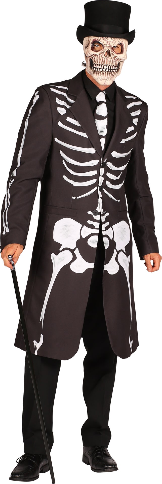 Zwarte Skelet Slipjas Heren Halloween