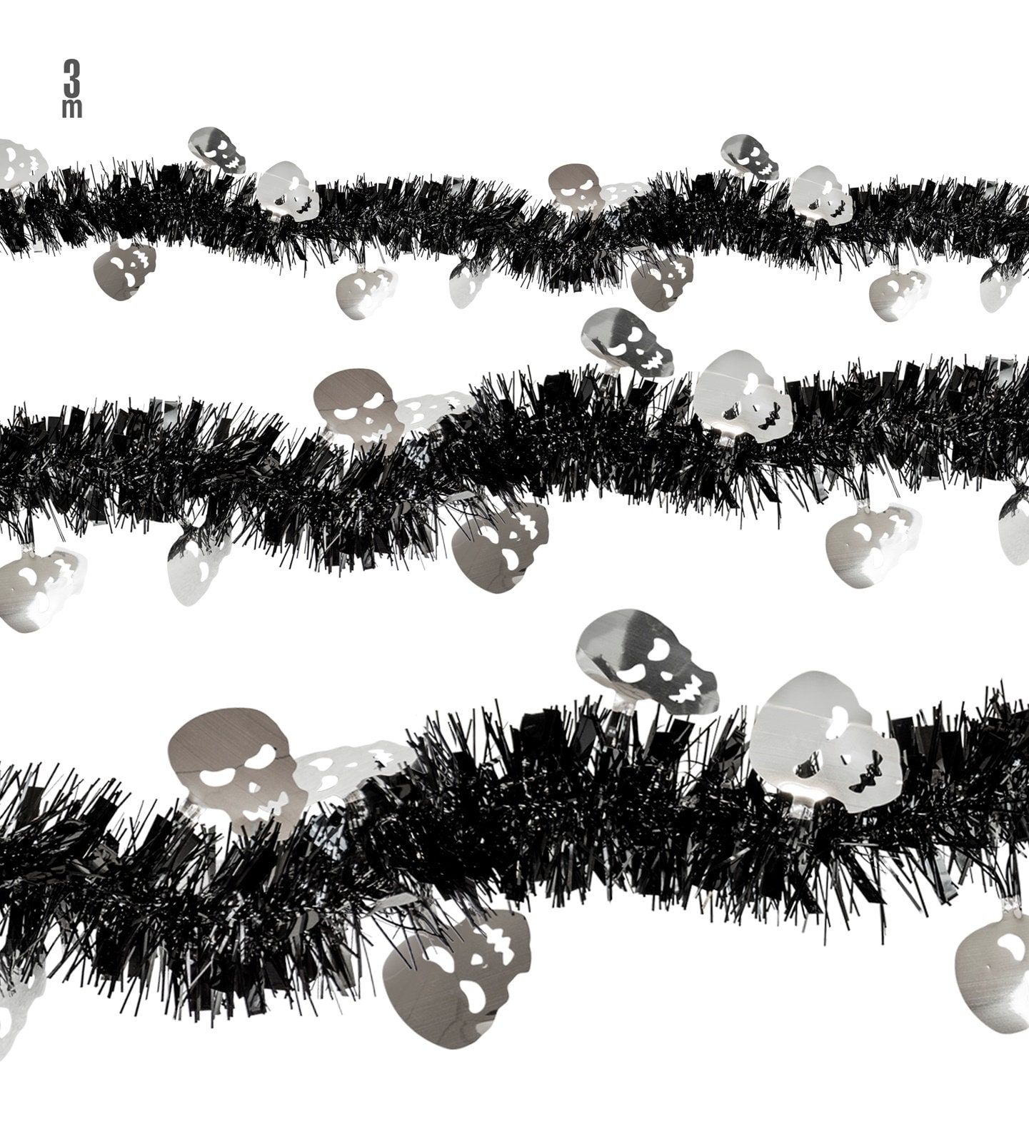 Zwarte Skull Tinsel Slinger
