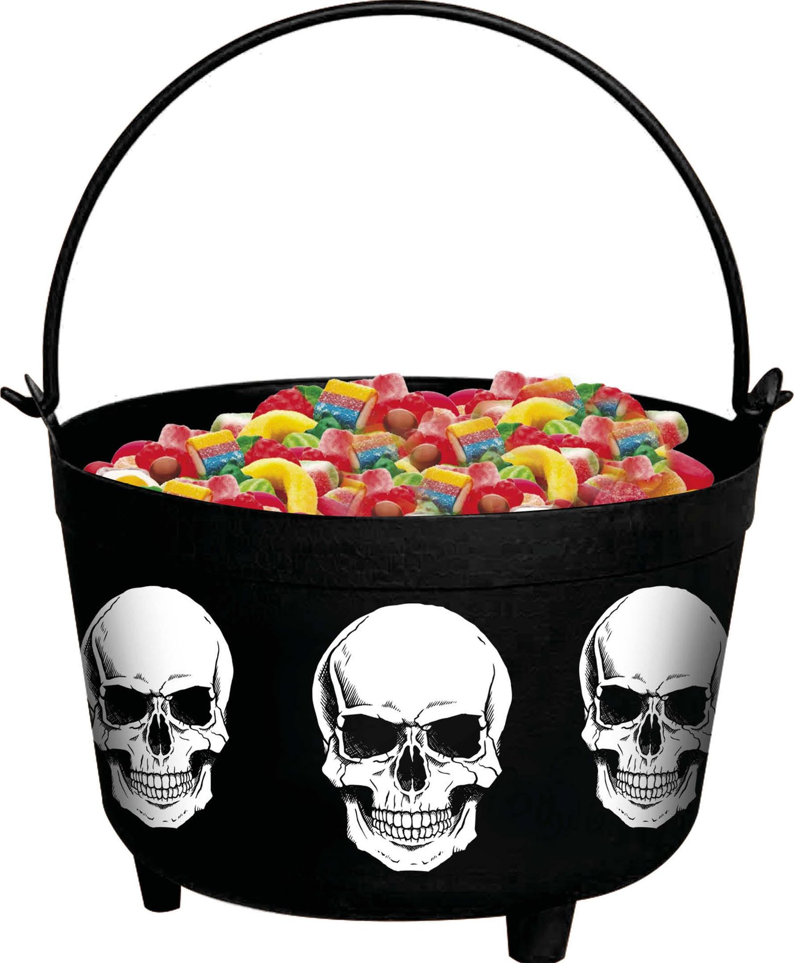Zwarte Skulls Snoep Heksenketel