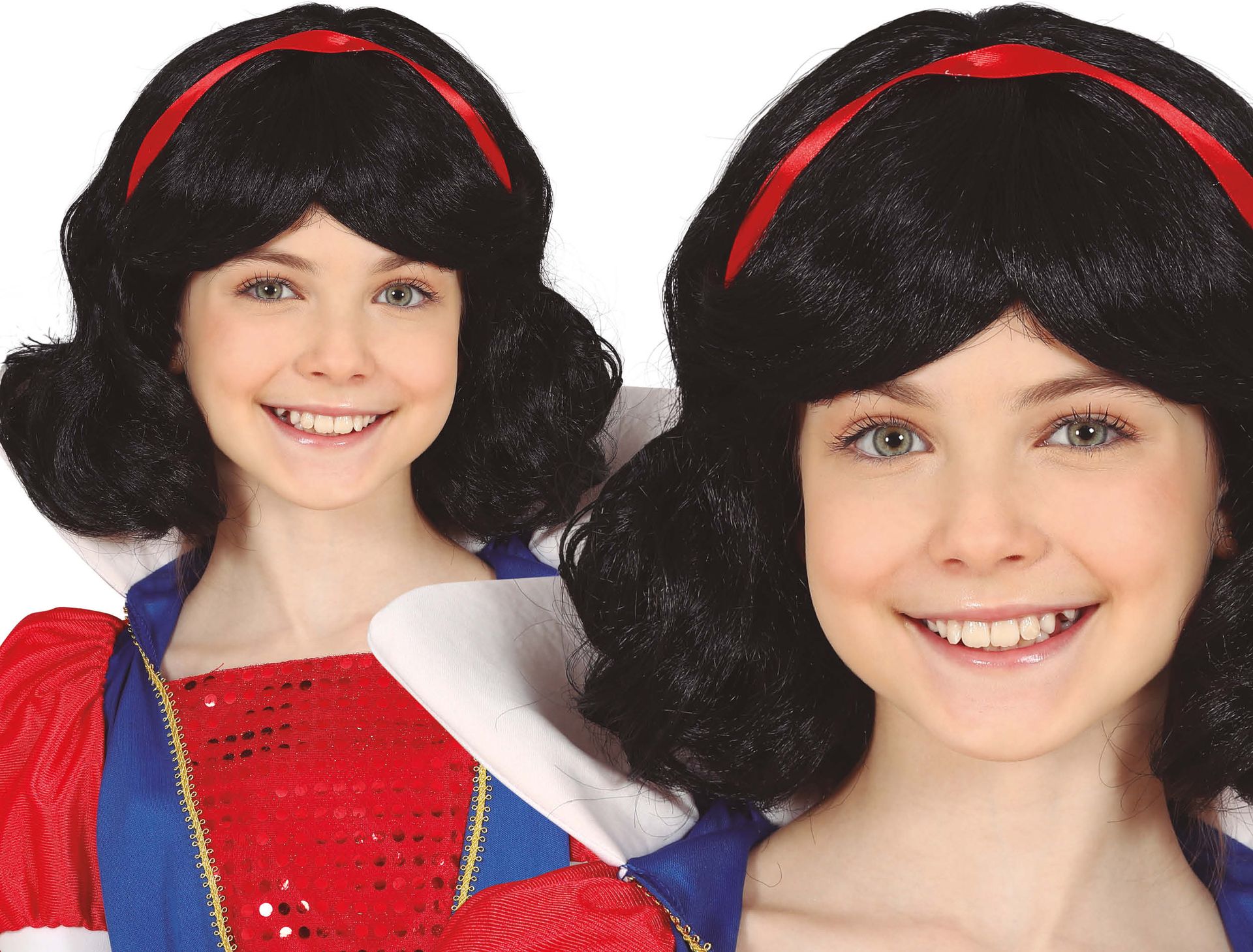 Zwarte Sneeuwwitje Pruik Kind