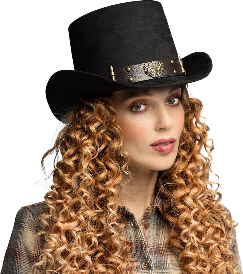 Zwarte Steampunk Hoed Volwassenen