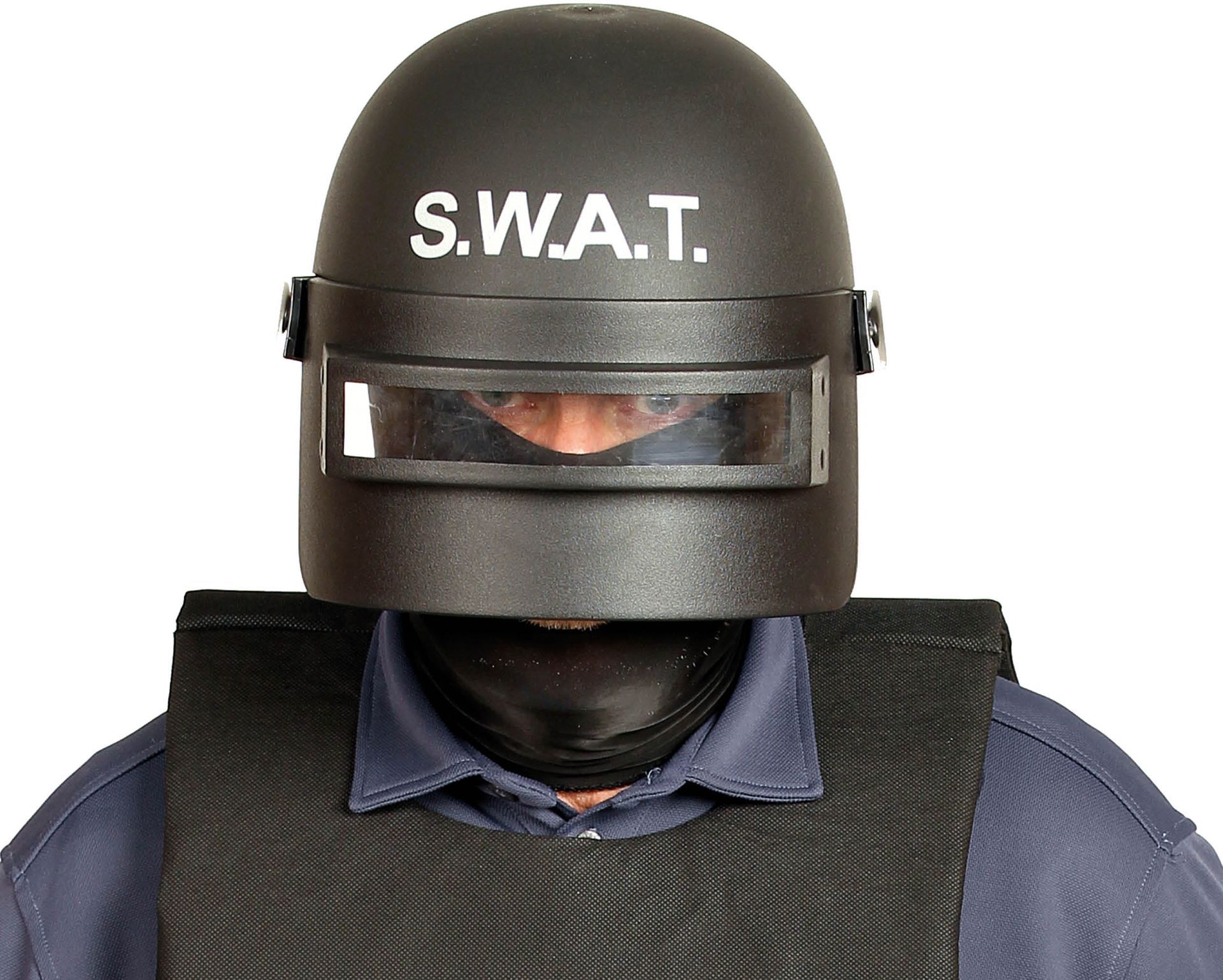 Zwarte SWAT helm volwassen