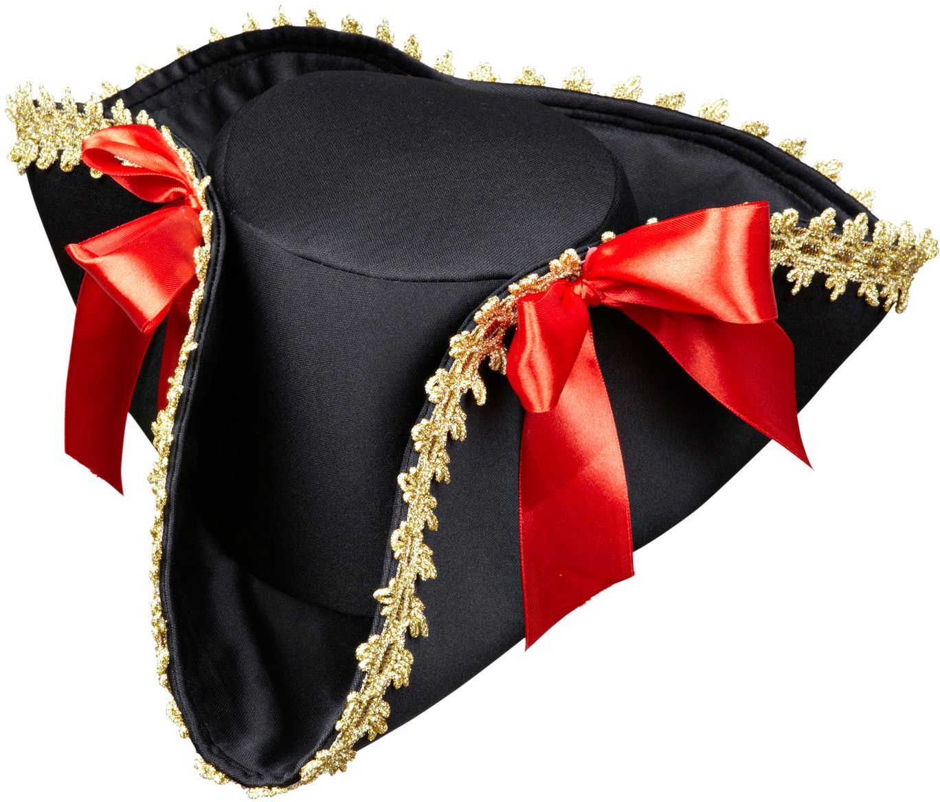 Zwarte Tricorn Piratenhoed