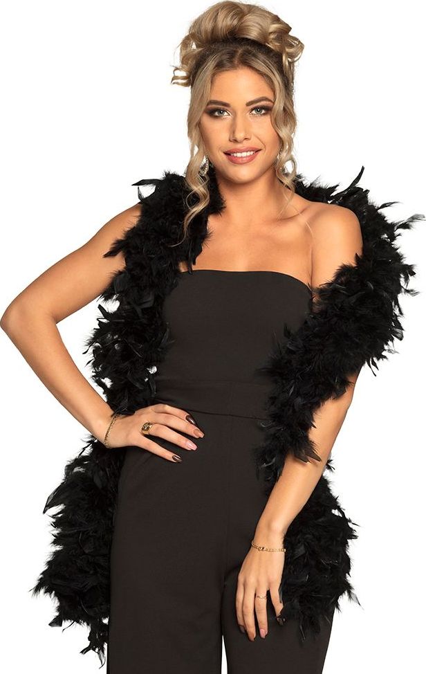 Zwarte Veren Boa Zware Kwaliteit