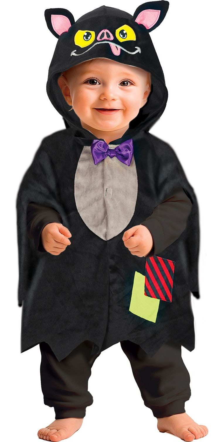 Zwarte Vleermuis Baby Poncho Halloween