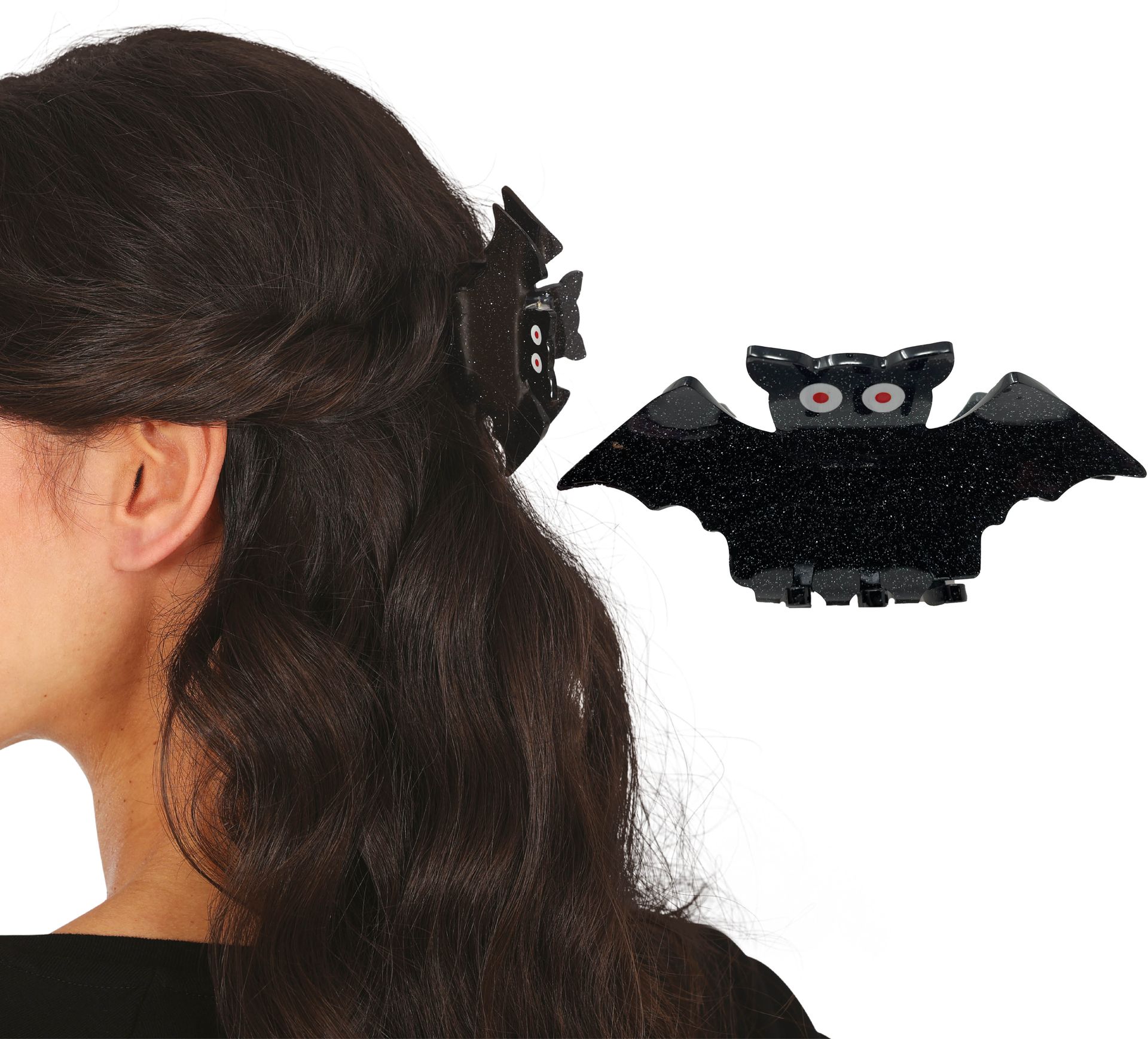 Zwarte Vleermuis Haarclip Halloween