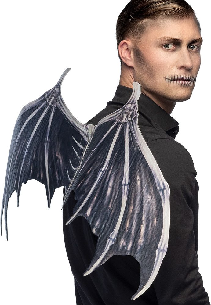Zwarte Vleermuisvleugels Botten Halloween