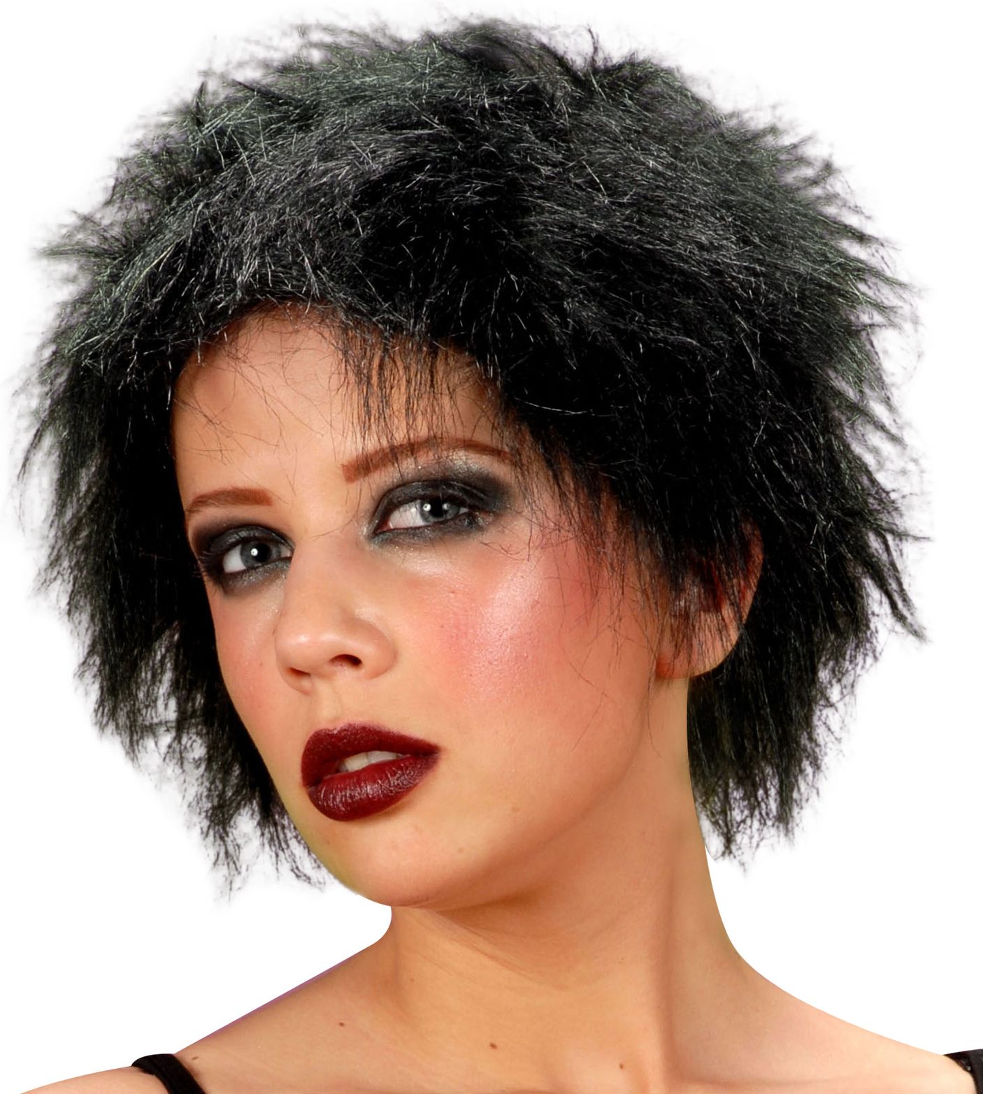 Zwarte Warrige Pruik