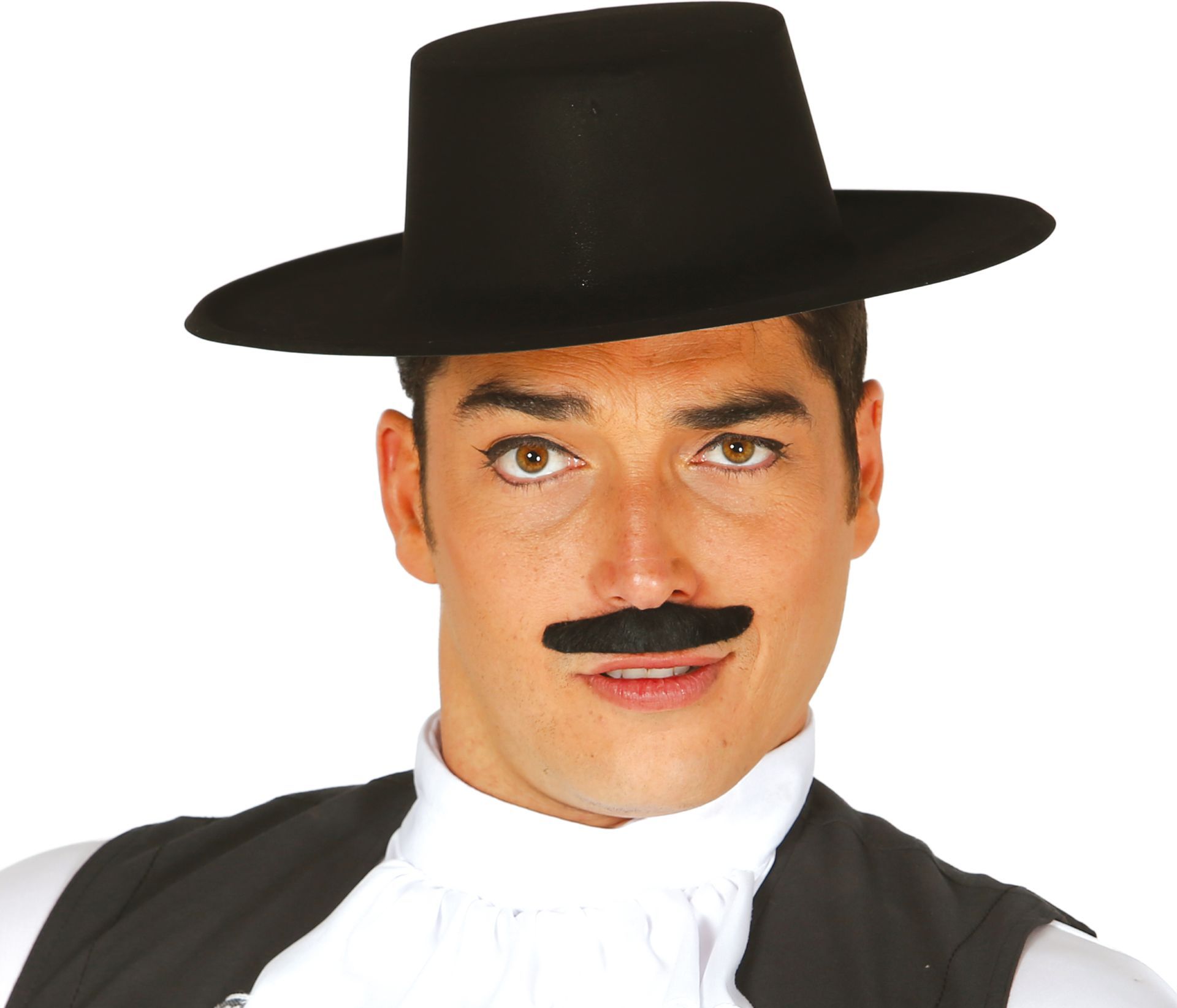 Zwarte Zorro flamenco hoed
