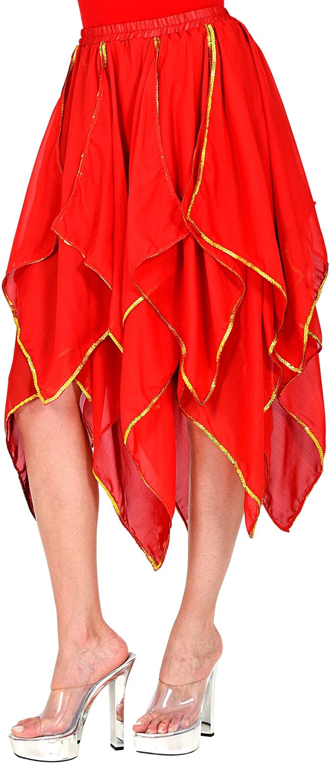 Zwierige Chiffon Rok Rood